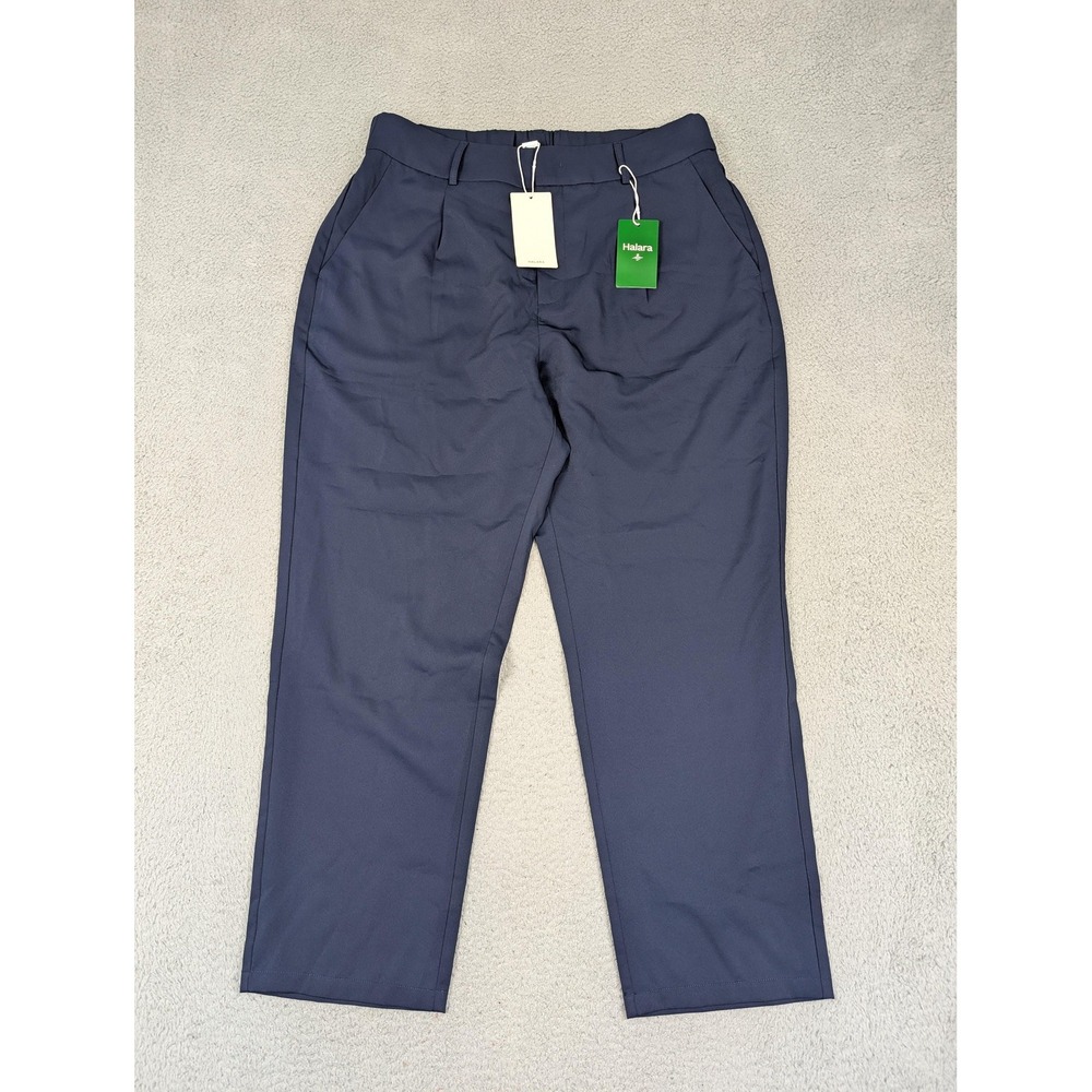 Halara Pants Mens XL Navy Athleisure Straight Leg Dress Trousers Golf Stretch‎
